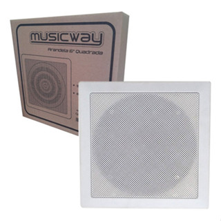 Alto Falante Teto Gesso Arandela Embutir Quadrada 50w Rms em Oferta na Shopee