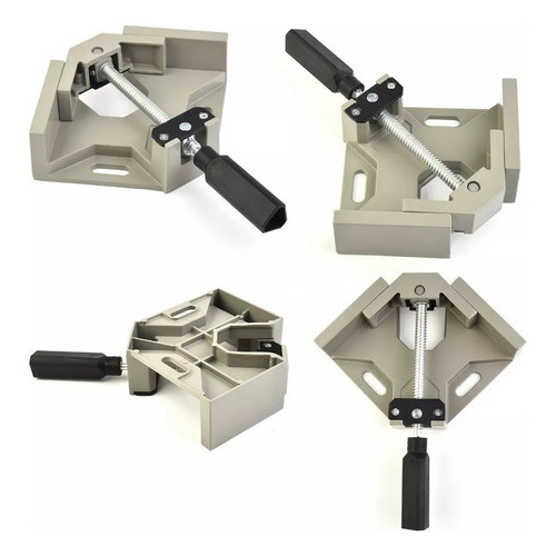 Kit 4 Grampo Sargento Angular 90 Graus Morsa De Canto Marcenaria Serralheria Esquadro Solda Madeira Encaixe Reto Fixador