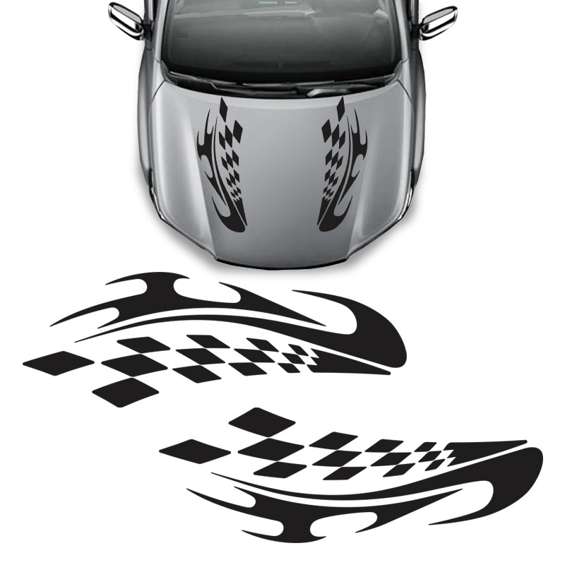 Adesivo Do Capo Carro Faixa Racing Sport Personalizado Preto em Oferta na Shopee