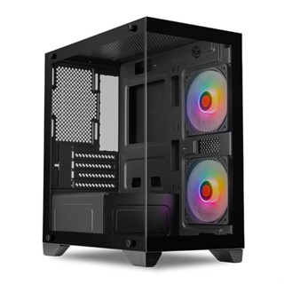 Gabinete Gamer TGT Gladiator, Rainbow, Mid-Tower, Lateral de Vidro, Com 2 Fans, Preto, TGT-GLD-BK em Oferta na Shopee