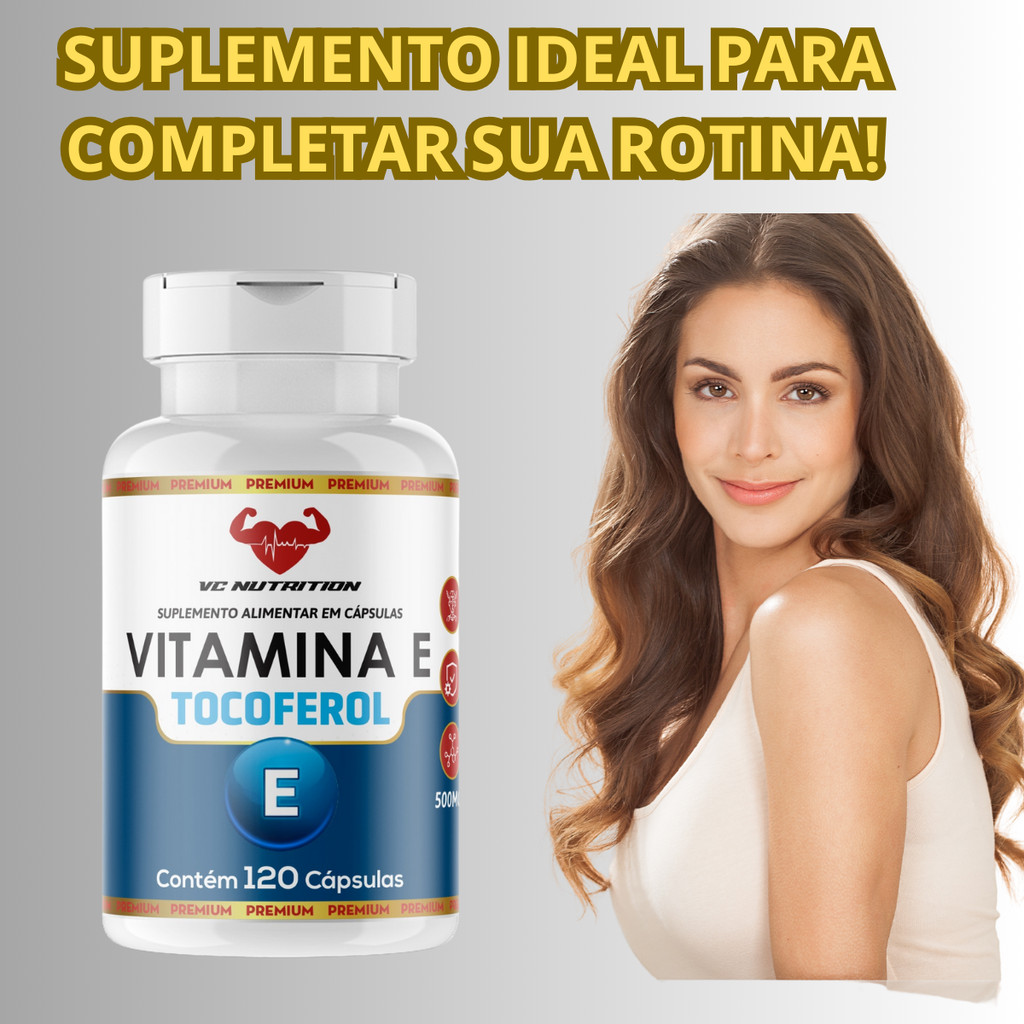 Vitamina E 120 Cáps 500mg – Original - Suporte e Equilíbrio Diário em Oferta na Shopee