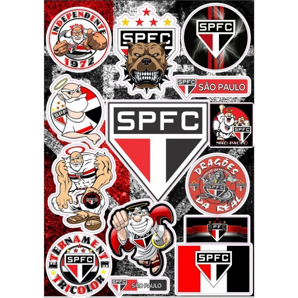 Cartela De Adesivos Personalizados Time Futebol Carro Moto Bike Motocross Caminhão notebook Adesivo Infantil Escola em Oferta na Shopee