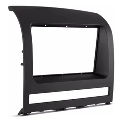 Moldura 2 DIN Preta para Multimídia/DVD Fiat Palio-Idea-Siena-Strada-Weekend 2005-2012, ABS, Encaixe Perfeito