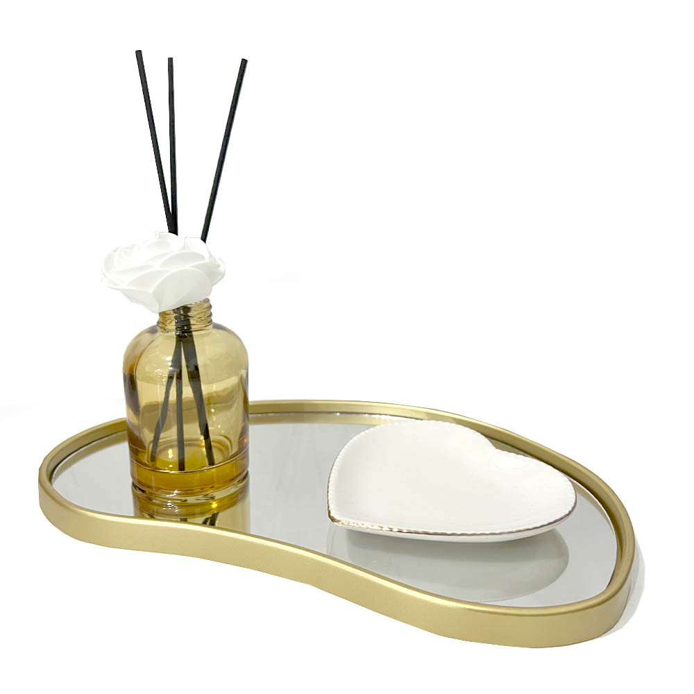 Bandeja Decorativa Espelhada para Jóias Lavabo Decoração Casa Multiuso R$21,99 - R$56,99
