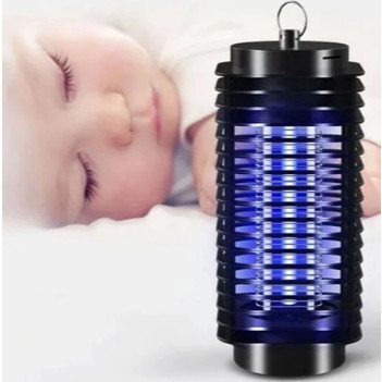 Abajur Repelente Elétrico Mata Mosquito Inseto Led Uv Bivolt Pequeno Preto