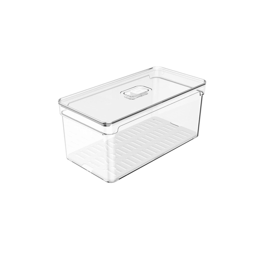 Organizador de geladeira com tampa Ou 5L Linha Clear Fresh em Oferta na Shopee