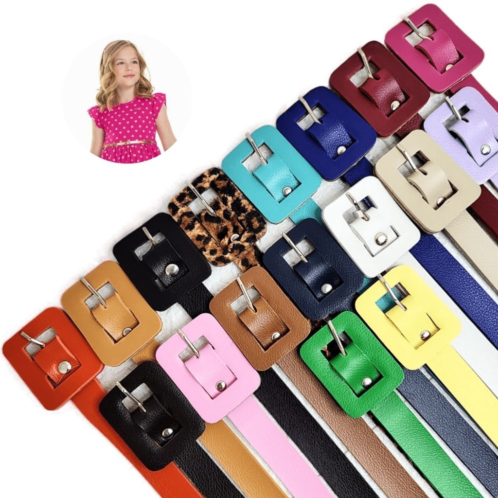 Cinto Infantil Feminino Meninas De Couro Varias Cores Promoção
