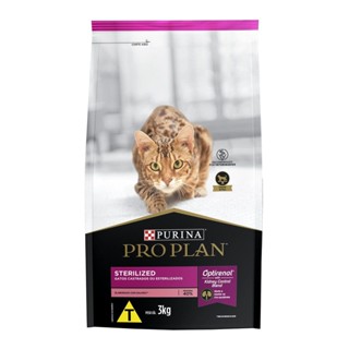 Ração Pro Plan Sterilized 3Kg Alimento Gatos Castrados Rins Saudáveis Sabor Salmão em Oferta na Shopee