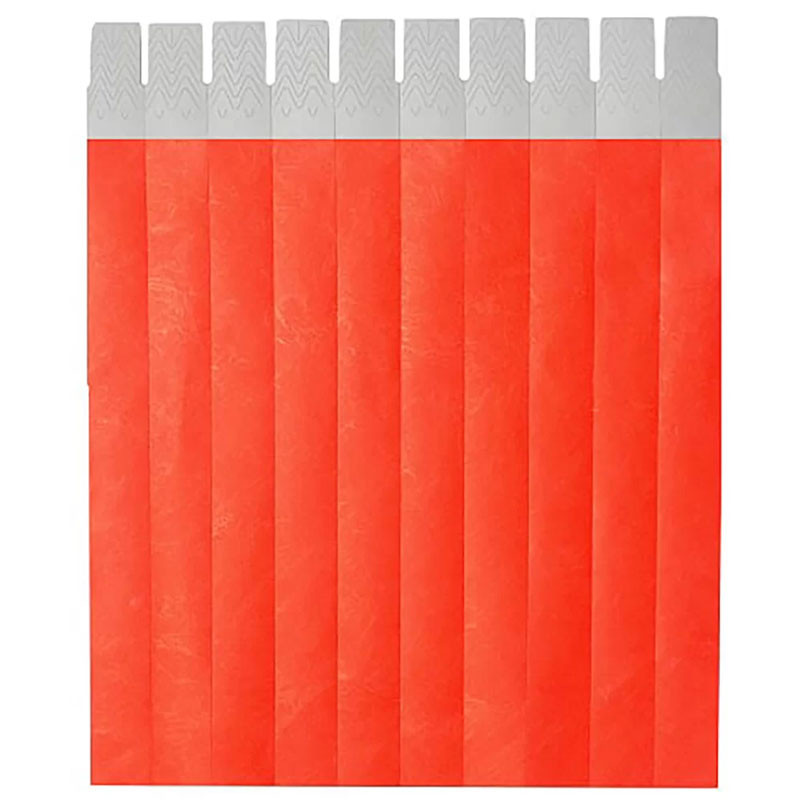 Pulseira de identificação tyvek Vermelho com 50 unidades Singularis