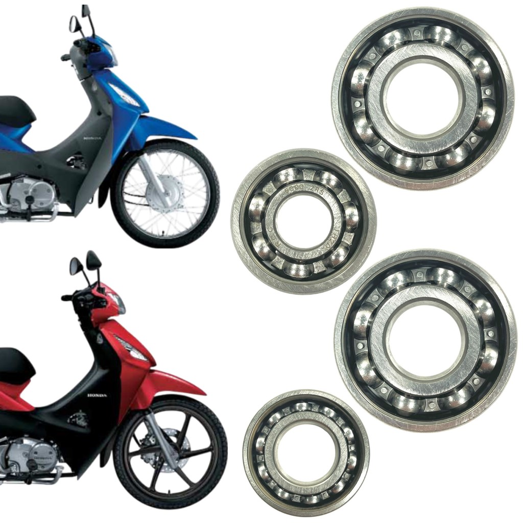 KIT ROLAMENTOS DO CAMBIO TRANSMISSÃO HONDA BIZ 125 / ES / KS / + 2006 A 2010 BIZ125