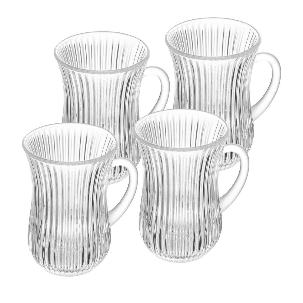 4 Canecas Wolff Lines de Vidro 130ml em Oferta na Shopee