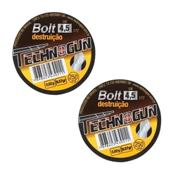 2x Chumbinho Technogun Bolt Destruição 4.5mm 250un.