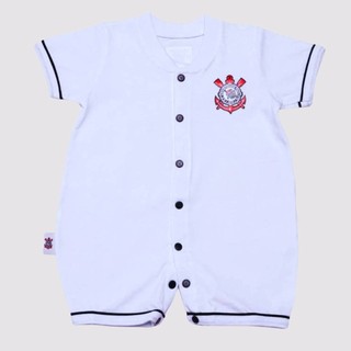 Macacão Corinthians Curto Branco em Oferta na Shopee