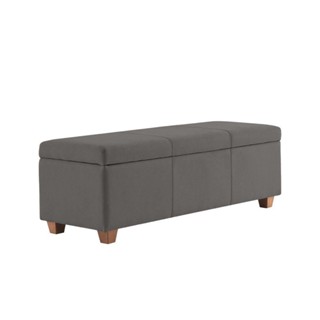 Recamier Bau Dubai 1,20m Suede Cinza - Inova Decorações em Oferta na Shopee