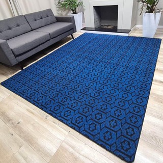 Tapete Carpete Sala Quarto Elegante Geométrico 1,50 X 2,00 Titulo Cor Azul em Oferta na Shopee
