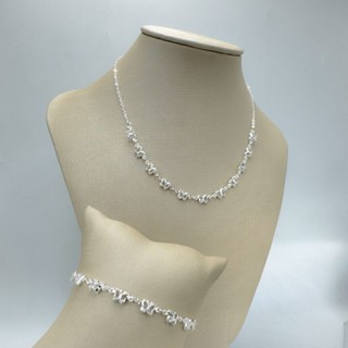 Kit colar pulseira borboleta adequado para presentes banhado a ouro 18k e prata P925 em Oferta na Shopee