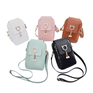 Bolsa de ombro transversal para celular com borla de pérola em Oferta na Shopee