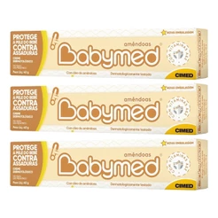Kit 3 und Pomada Babymed Amêndoas 40g