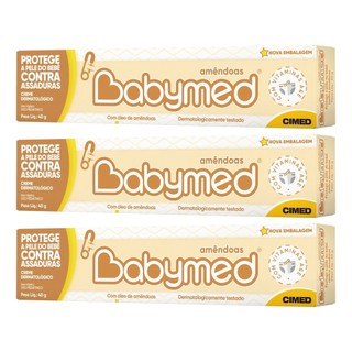 Kit 3 und Pomada Babymed Amêndoas 40g