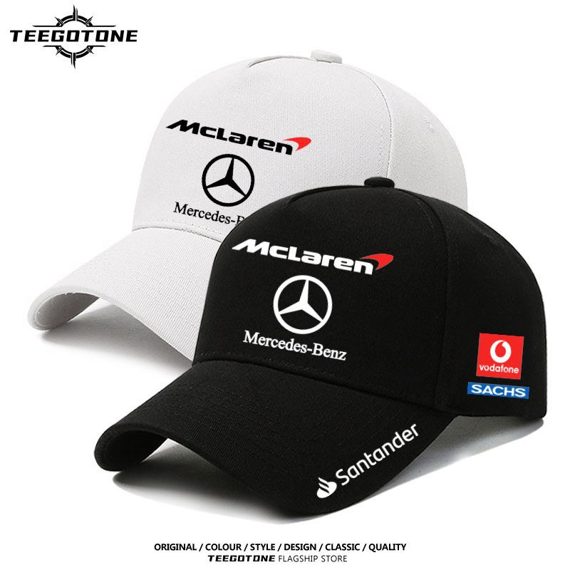 McLaren Mercedes Logotipo Impresso Boné Bico De Pato Verão Novo casual Masculino Ciclismo Entusiasta De Beisebol 0117
