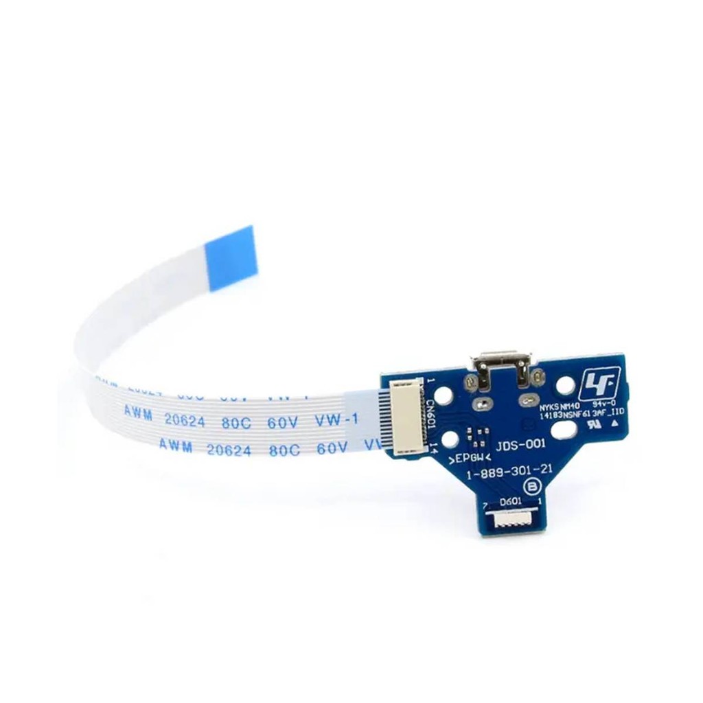 Placa Usb Jds/Jdm 001 com Flat/Flex 14 Vias para Carregamento Compatível com o Controle de PlayStation 4 PS4