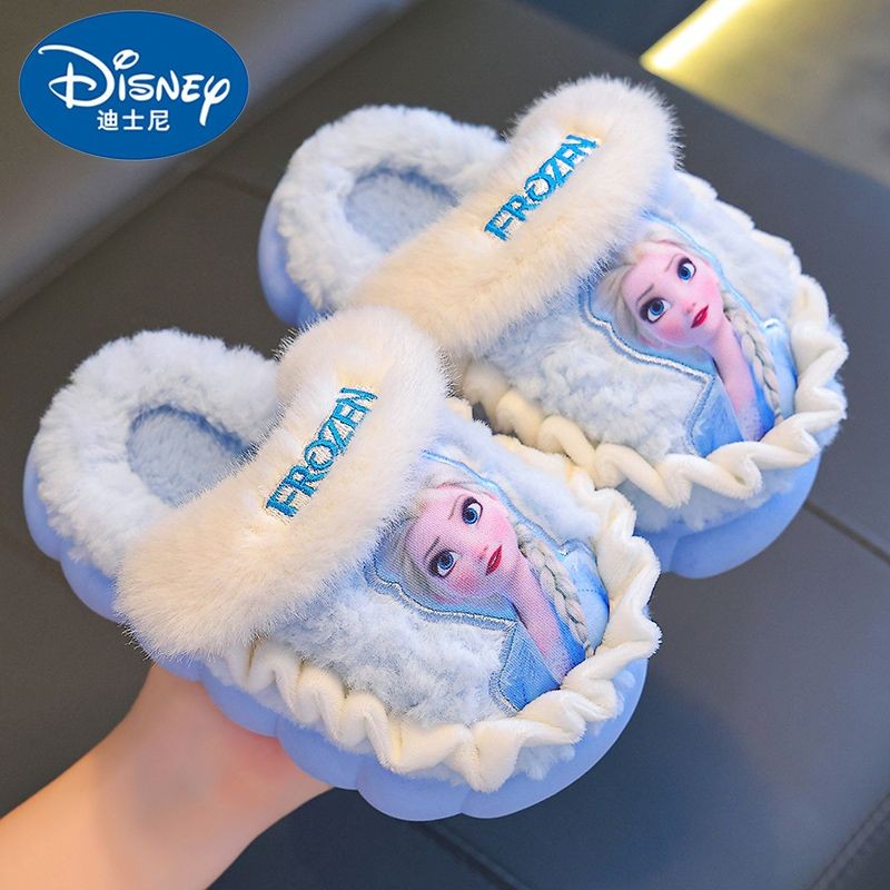 Frozen Elsa Princesa Crianças Chinelos de Algodão Meninas Estilo Inverno Interior Bebê Pelúcia Sapatos para Casa Manter em Oferta na Shopee