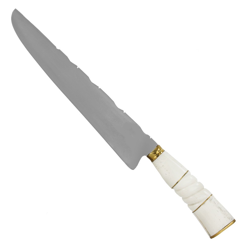Faca Picanheira 10'' Osso  Espiral  - Alma Campeira