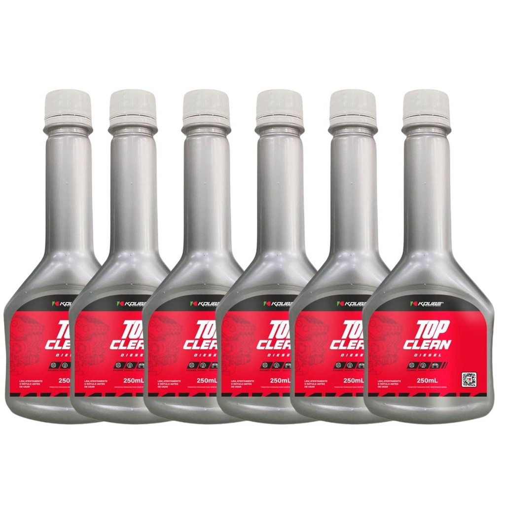 KIT 06 unds Top Clean Diesel Aditivo Para Limpeza Bico Koube