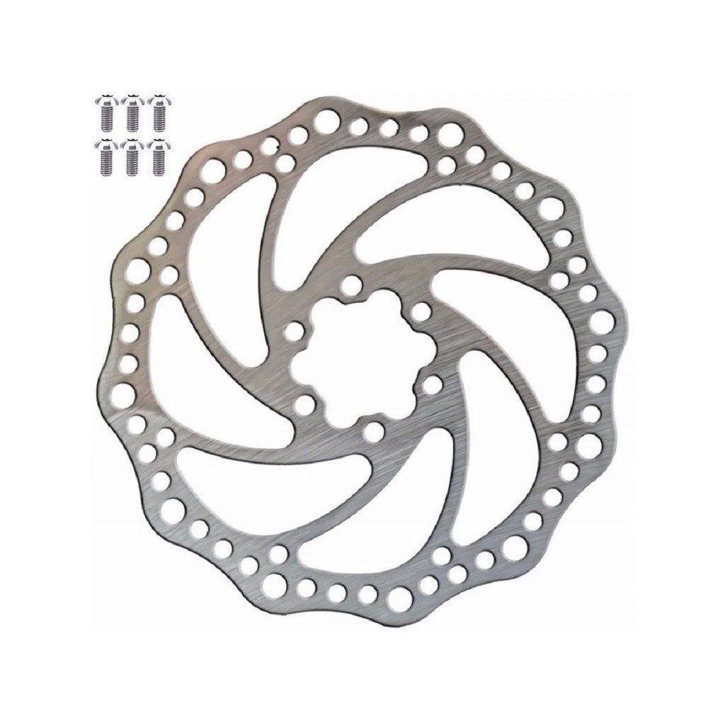Disco Freio Rotor Inox Para Bicicletas 6 Furos  Parafusos 160mm em Oferta na Shopee