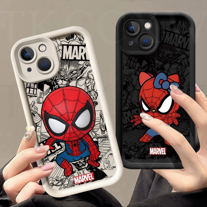 Homem Aranha Bonito Olá Kitty Casos De Silicone Para Samsung A15 A21S A22 A23 A24 A25 A31 A32 A33 A34 Capa Macia À Prova