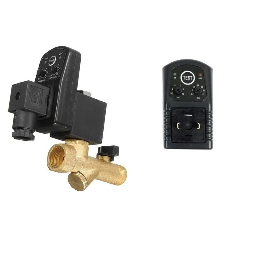 Purgador Eletrônico De Água 1/2'' 16 Bar 220v Com Registro