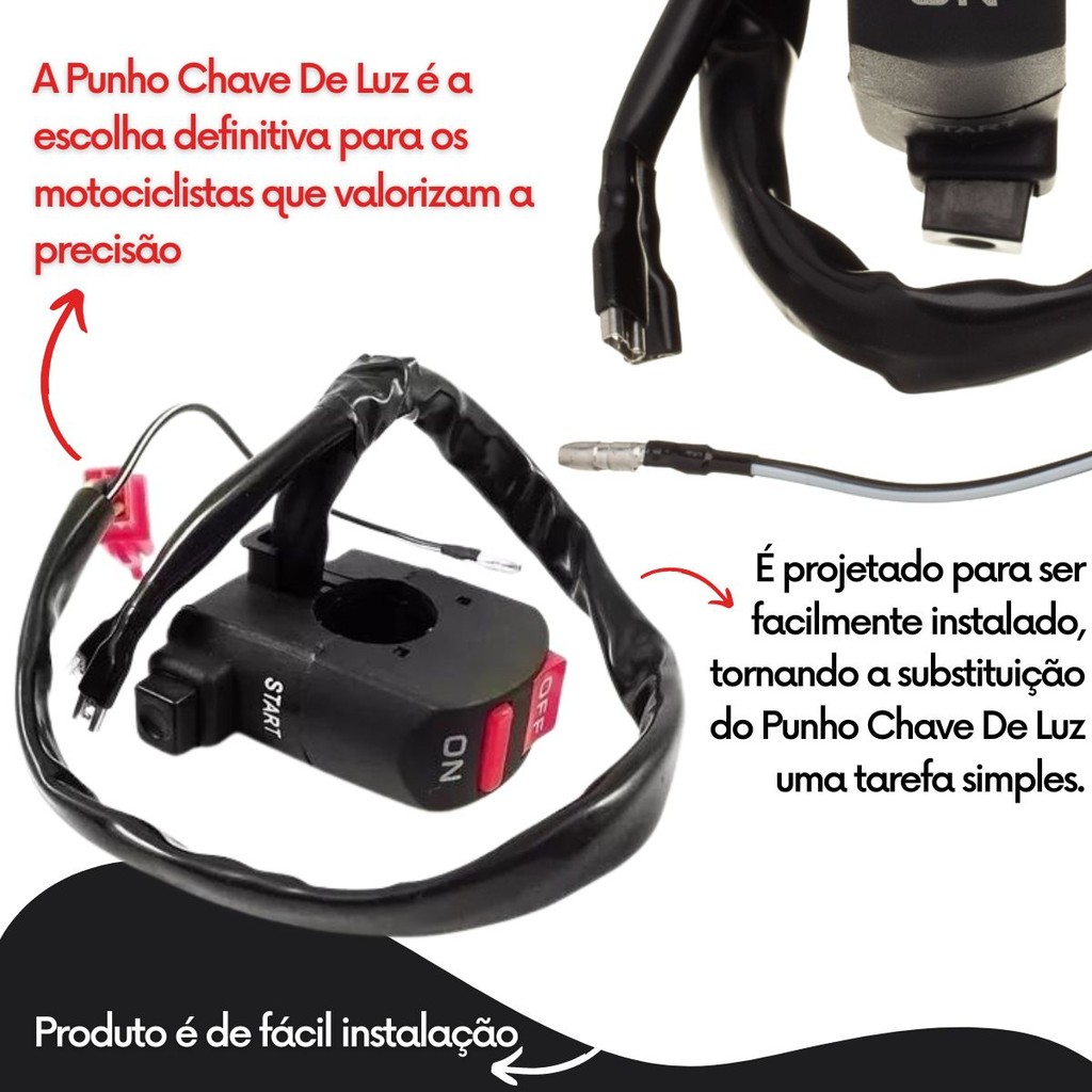 Botao Interruptor Emergência Partida Corta Corrente Xr 200 — imagem 2 de 2