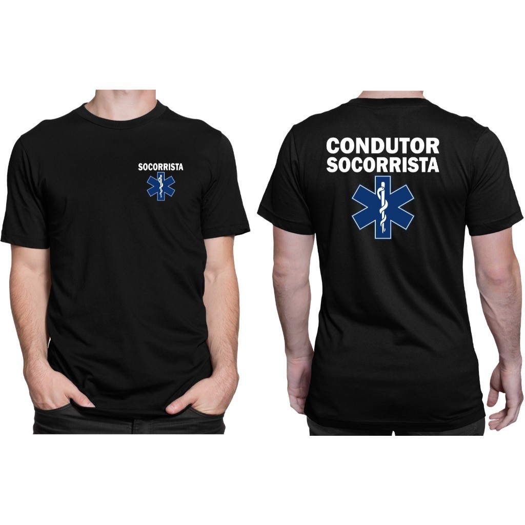 Camiseta Camisa Condutor Socorrista Samu Motorista Uniforme Profissão UNIX