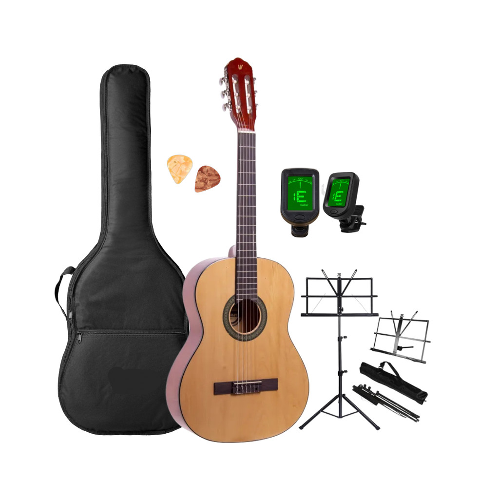 Violão de Nylon Clássico Estudo marca Winner AW-20 acabamento Brilhante + Acessórios