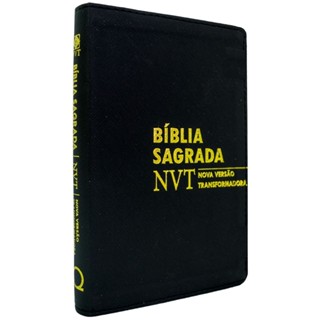 Bíblia NVT - Letra Média - Capa Luxo Preta em Oferta na Shopee