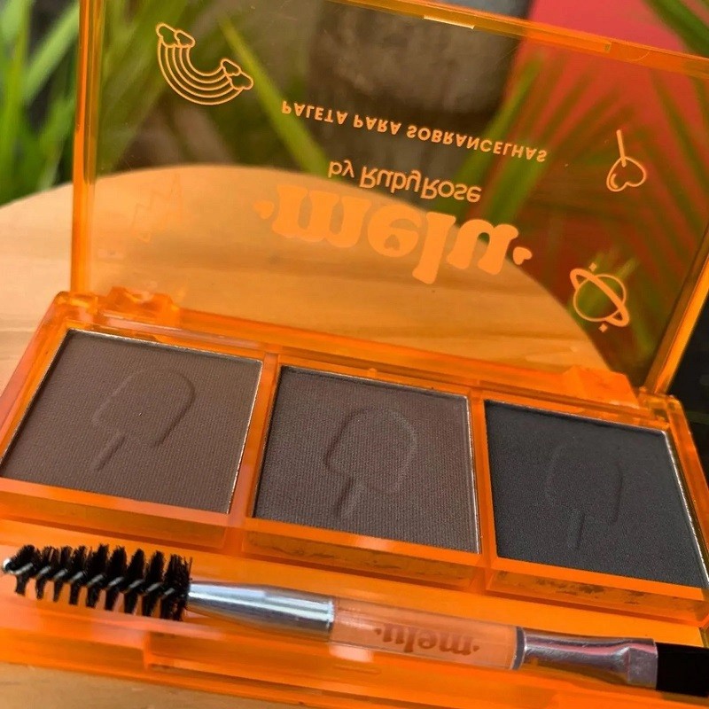Paleta de Sombras para Sobrancelhas Melu Ruby Rose