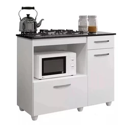 BalcãO Cooktop Basculante 2 Portas 1 Gaveta Ideal Branco