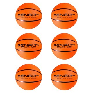 Kit 6 Bolas De Basquete Playoff Ix Laranja Penalty
