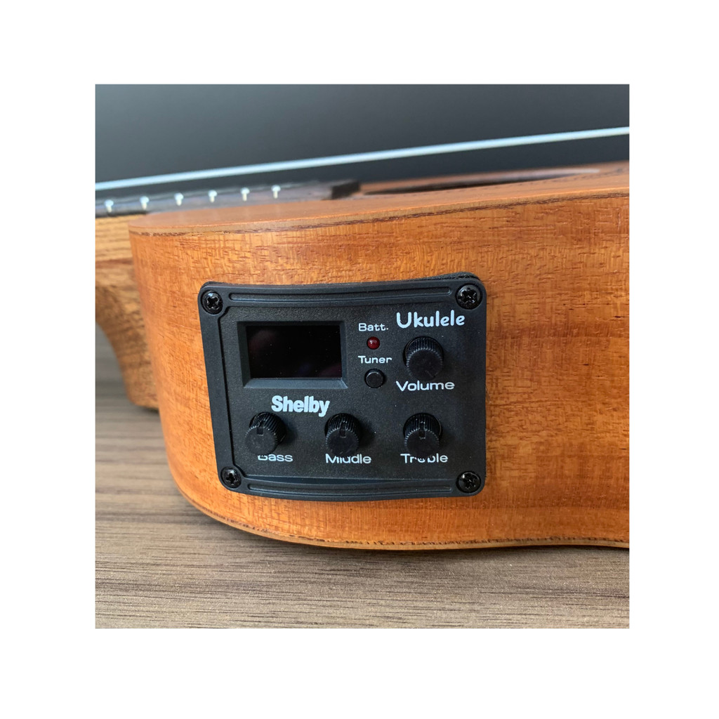 Ukulele Concert Elétrico Shelby SU-23 ME Mogno Tarrachas Blindadas + capa — imagem 2 de 2