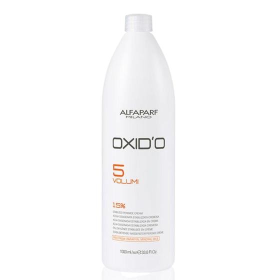 Creme Oxidante Água Oxigenada 5 Volumes 1 Litro Alfaparf Ideal para Coloração e Descoloração