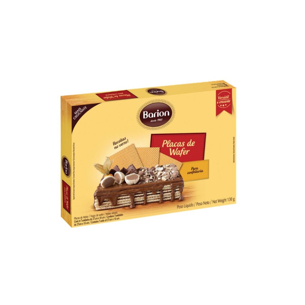 Barion Placa De Wafer Folhado Hostia 130G