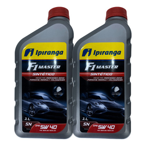 Kit 2l Óleo Para Motor Ipiranga F1 Master Sintético Sn 5w40