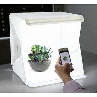 Mini Estúdio Fotográfico Portátil Studio Com Luz Led Photo Led Usb Portatil Foto 20 X 20cm Design Compacto Baixo Consumo em Oferta na Shopee
