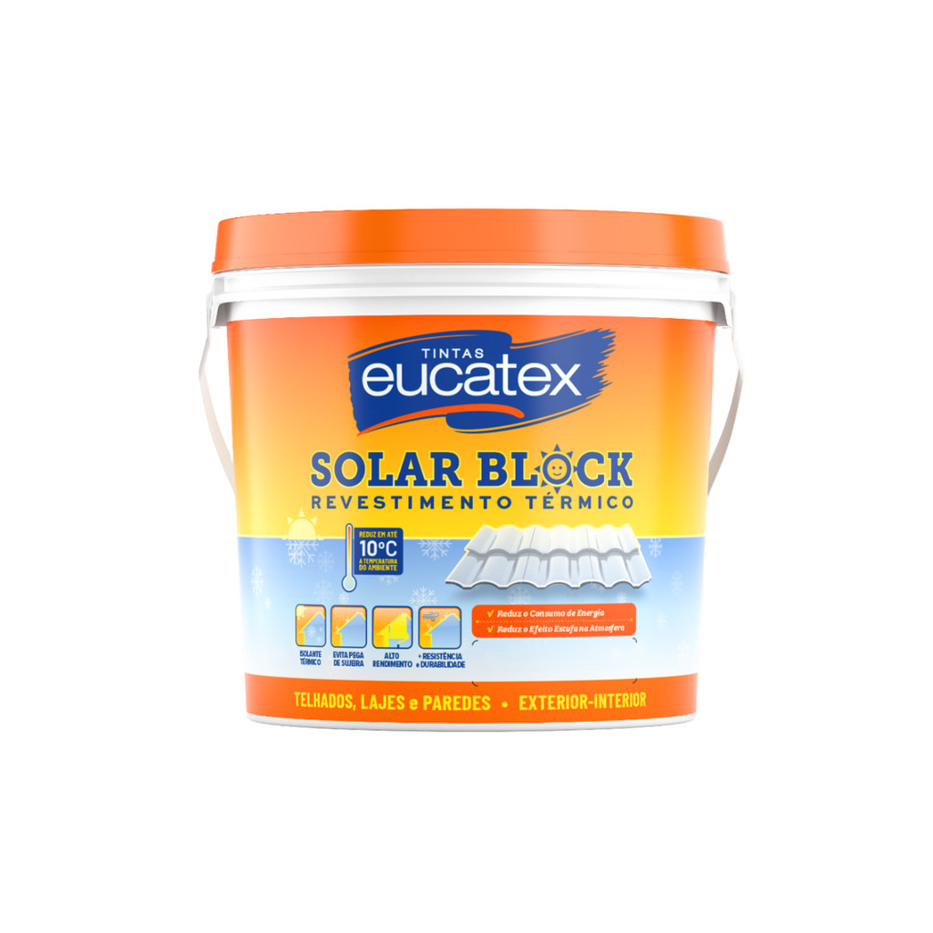 Solar Block Manta Liquida Reduz Até 10° A Menos Do Calor 1 6 Acabamento Fosco Cor Branco