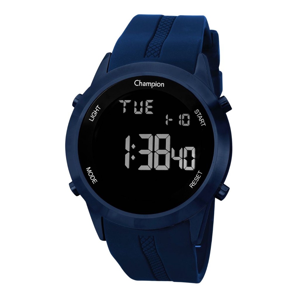 Relógio de Pulso Masculino Champion Esportivo Digital Azul CH40259A Relógio Masculino A Prova D Água