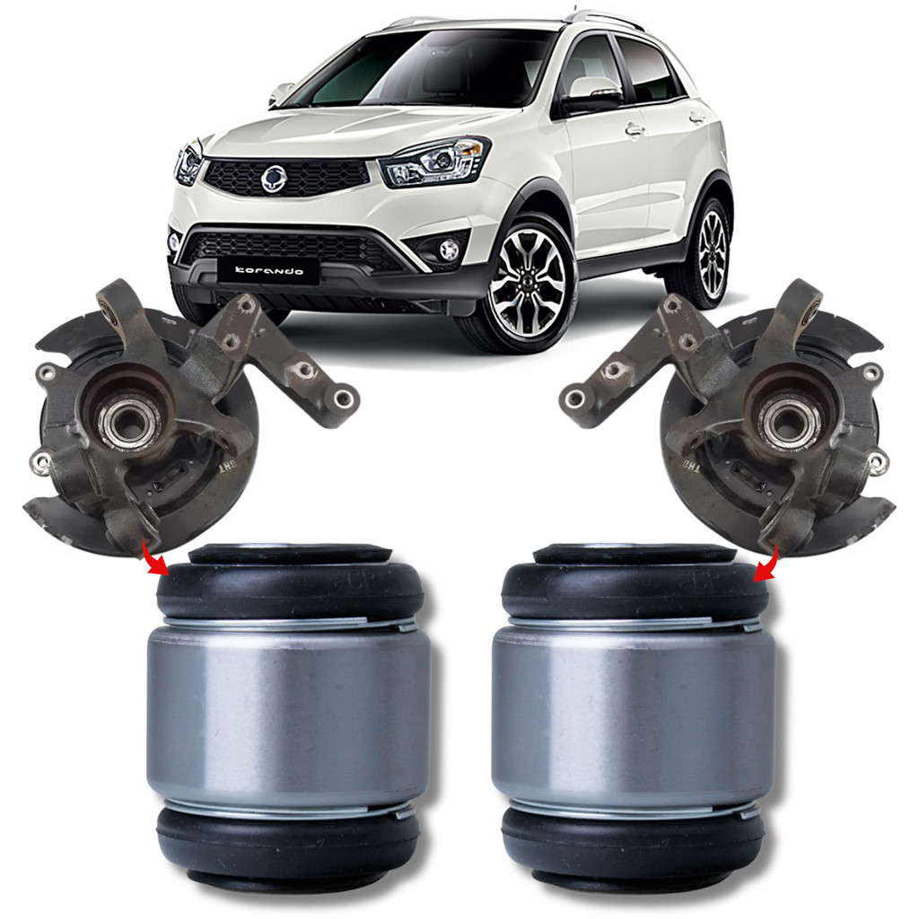 PAR BUCHA MANGA DE EIXO BANDEJA TRASEIRA SSANGYONG KORANDO 2.0 4WD 2010 2011 2012 2013 2014 2015