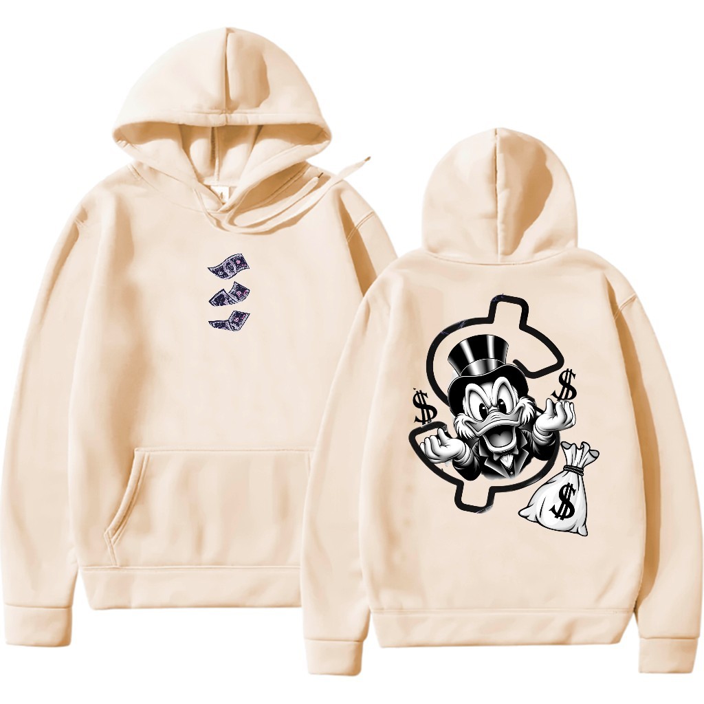 Blusa Moletom Canguru De Frio Tio Patinhas Saco Dinheiro Casaco Moda Inverno