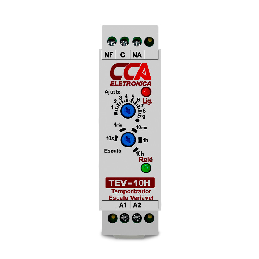 RELE TEMPO MULTI TEV-E-10H-24VCC/VAC  0,3 SEG ATE 10H SIBRATEC