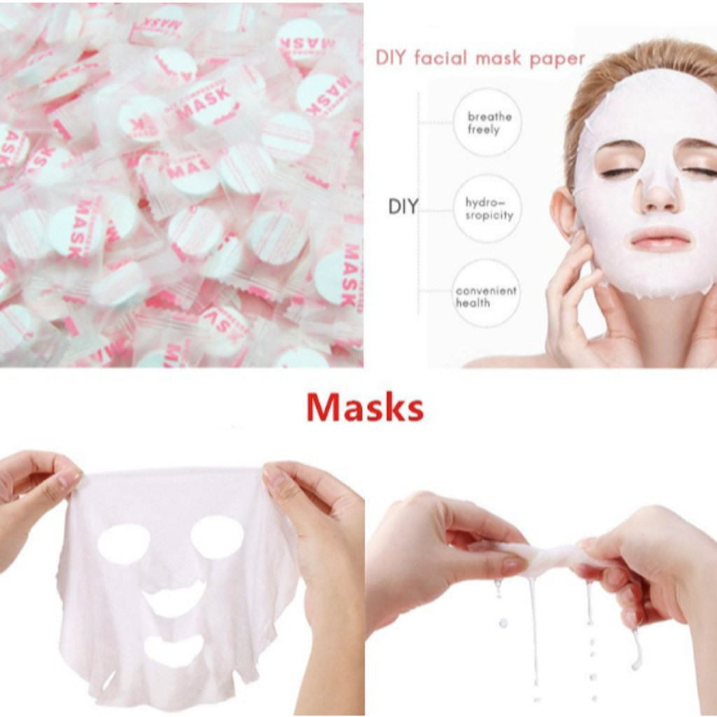 KIT 30/60/90/150unidades máscaras faciais comprimidas para tratamento de beleza conveniente em Oferta na Shopee