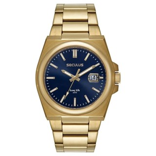 Relógio Seculus Long Life 44263GPSVDA3 Aço Social Calendário em Oferta na Shopee